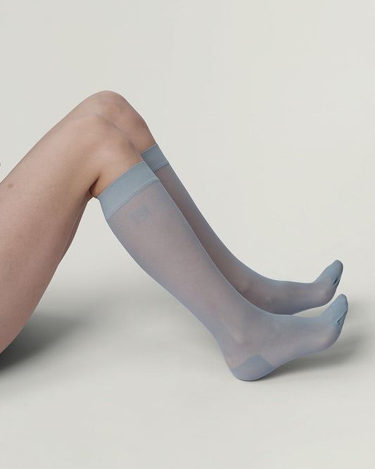 DAL Classic Knee Highs 'Dusty Blu'